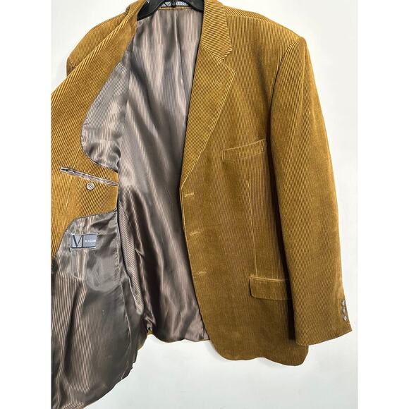 Mazzoni Men’s Corduroy  Blazer Jacket Brown 46L - Picture 2 of 9